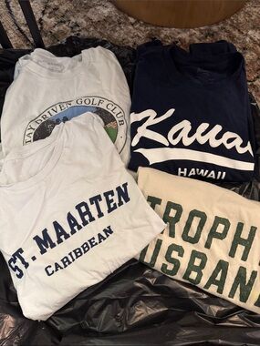 St. Maarten Caribbean men or unisex various Graphic Tees XL lot of 4